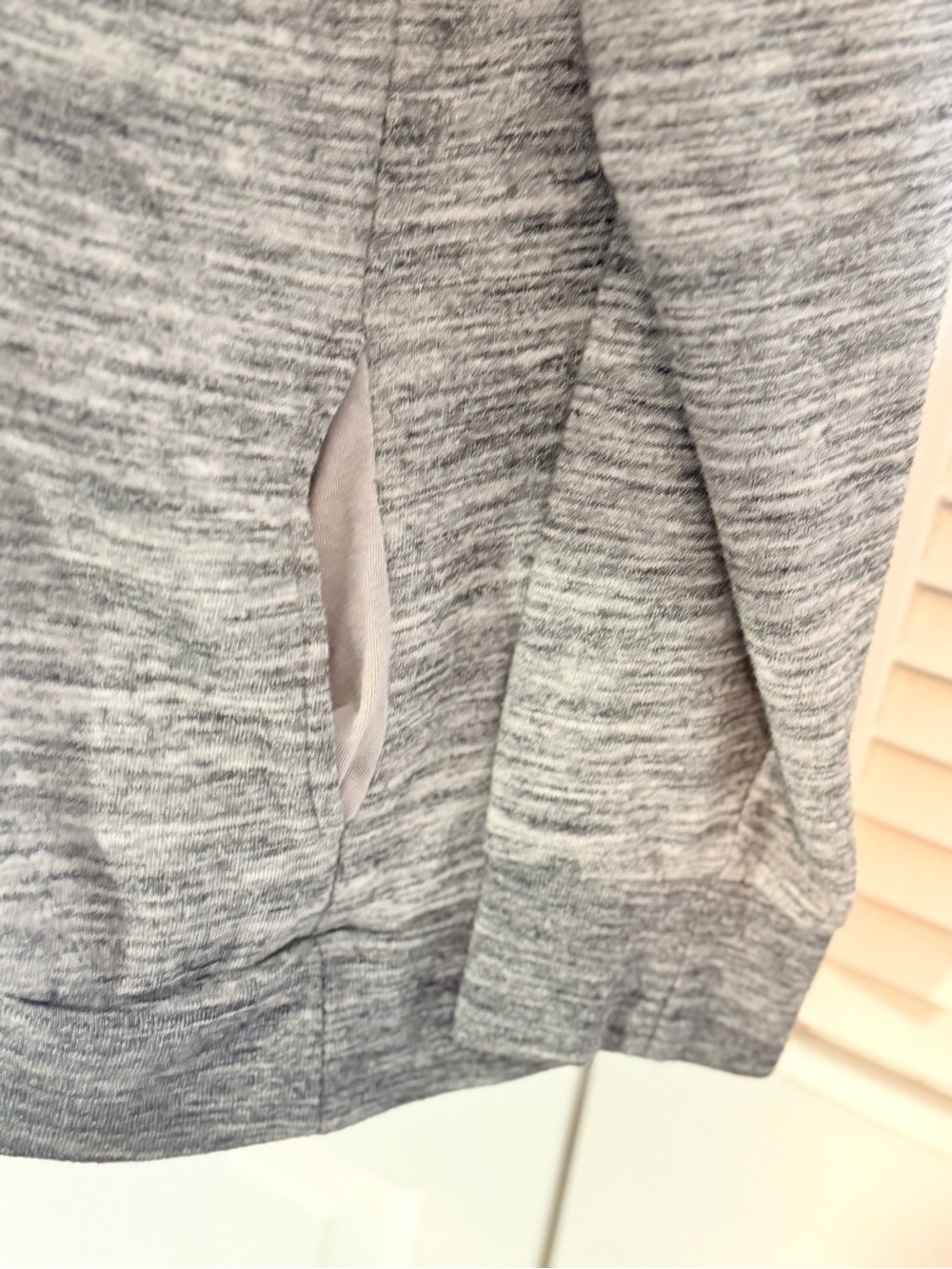 Victoria's Secret PINK Heather Gray Crew Sweatshirt with Black Accents - Picture 2 of 4